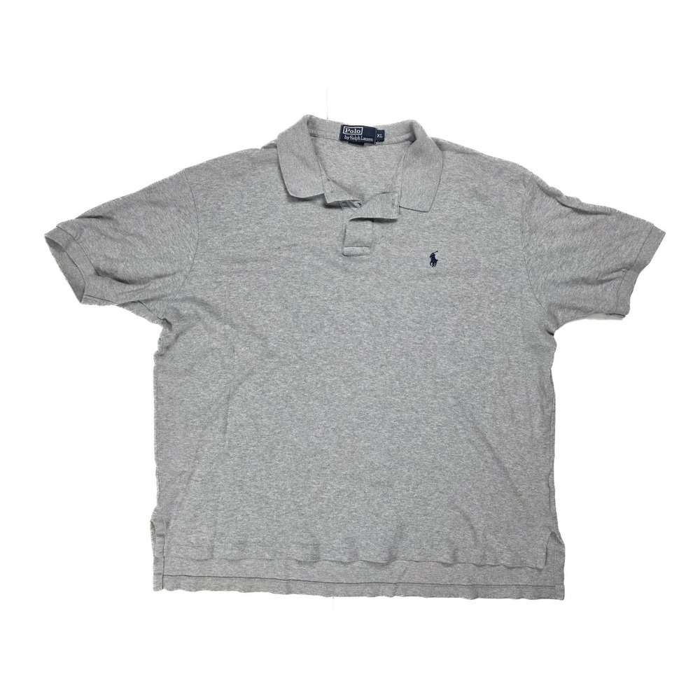 Polo Ralph Lauren Classic Fit Gray 1/4 Button Short Sleeve Polo Men's‎ Size XL